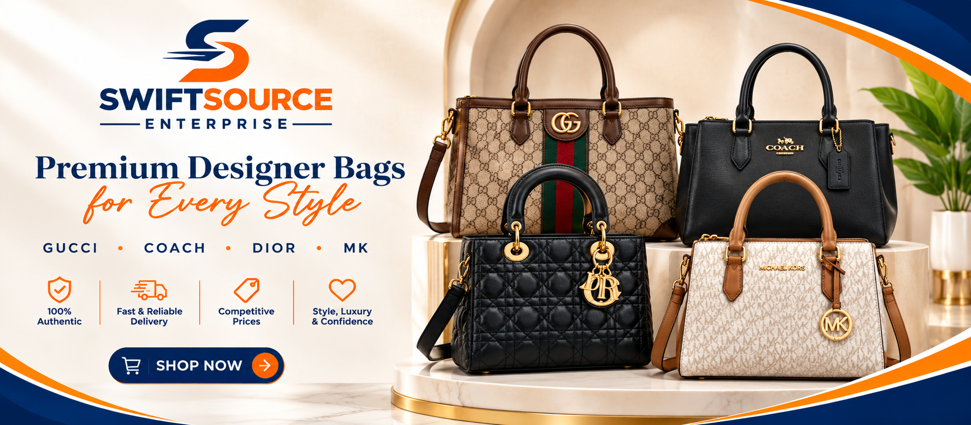 Luxury designer handbags from SwiftSource Enterprise, Ghana